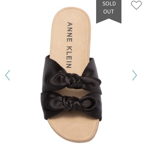 NEW IN BOX Anne Klein Quilt Black Sandals - Picture 3 of 6